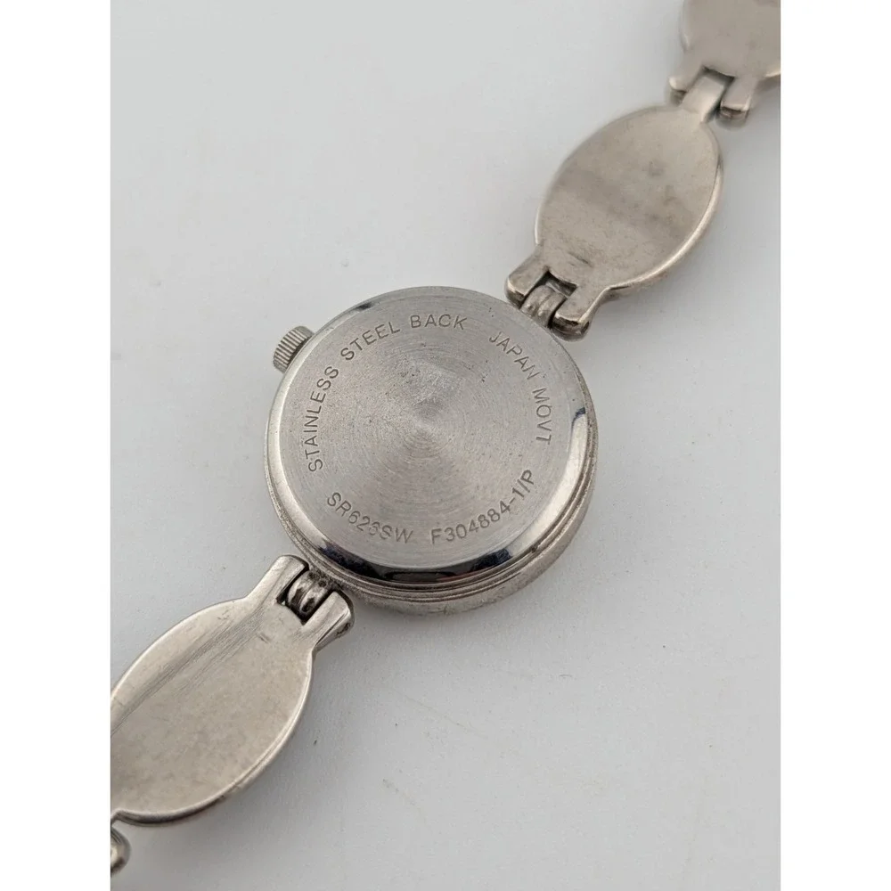 Vintage Avon Tiger's Eye Link Watch MOP Dial 6.75